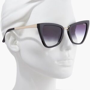 QUAY X JLO Mini Reina Black Fade Oversized Frame - 52mm